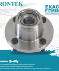 Front view of Rear Wheel Hub 521002 Replacement For Ford Focus 2001 2007 Without ABS 4 Lugs Driver Or Passenger Side