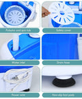 Compact Portable Washing Machine, 5 Point 5 Lb Mini Washer And Spinner Combo with pulsator and safety cover.