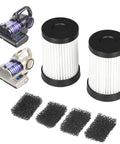 2-Pack HEPA Replacement Filters For Mattress Vacuum Cleaner LW-P1012 with five-layer system for ultrafine particle capture.