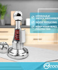 Magnetic Door Stopper With Hydraulic Shock Absorbent Tech, 304 stainless steel, shown in a kitchen setting