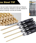 Titanium Hex Screwdriver Set With 1.5mm 2.0mm 2.5mm 3.0mm Bits, 4-Way RC Wrench, Screw Tray, End Cap Handle, Pro Grade Allen Keys