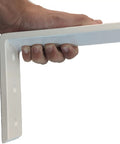 Heavy Duty L Brackets Set Of 3 White Steel 6 X 8 Inch Hidden Countertop Supports Three Eighths Thick Holds 150 Lbs Each
