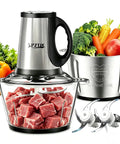 Three Speed Electric Food Processor With Meat Grinder And Veggie Chopper For Baby Food Maker 300 Watt Power Quiet Operation