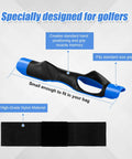 Golf Grip Trainer And Swing Corrector Arm Band Training Combo shown with grip and nylon band design details