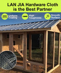 Black Hardware Cloth 48 Inch 50 Foot Wire Mesh Roll With PVC Coating, 1/2 Inch Openings, chicken coop with vinyl exterior
