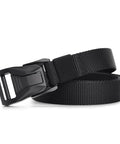 1 Inch Wide Nylon Belt For Men With Quick Release Heavy Duty Buckle Skinny Webbing Work Belt In Black 49 Inch Length