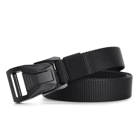 1 Inch Wide Nylon Belt For Men With Quick Release Heavy Duty Buckle Skinny Webbing Work Belt In Black 49 Inch Length