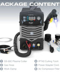 Non Touch Pilot Arc Plasma Cutter With 50 Amp Power, Dual Voltage 110 And 220 Volt IGBT Inverter, Large LCD Display