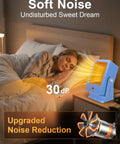 Portable Indoor Space Heater For Desk And Office, 2-Second PTC Fast Heating, quiet operation by a sleeping person in bed.