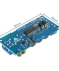 Back view of Time Delay Timer Relay with LCD Display for 5V 12V 24V Systems, showing circuit and dimensions, 80mm x 39mm.