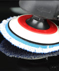 Six Piece 6 Inch Buffing Polishing Pad Kit With Sponge And Wool For Car Buffing, Polishing And Waxing On 5 Inch Backing Plate