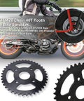 Heavy Duty 40T 40mm Bore Mini Bike Sprocket For 420 Chain Replacement Fit CT200U BT200X MB165 MB200 Baja Warrior TrailMaster Massimo Predator 196cc Go Kart Parts shown.