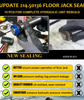 Floor Jack Seal Replacement Kit With O Ring For 3 Ton And 3 And A Half Ton Hydraulic Jacks Compatible With Sears Craftsman MVP And G 493LWM