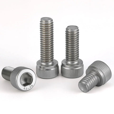 M3 X 6mm Socket Head Cap Screws, 304 Stainless Steel Fasteners, 200 Pack displayed with hex heads and smooth shafts.