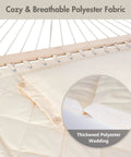 Close-up of double-layer quilted fabric on Outdoor Hammock With 12 Foot Heavy Duty Steel Stand For Two People and 450 lbs capacity