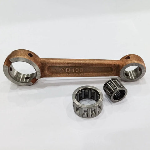 YD100 Connecting Rod With Needle Bearing Set For 2 Stroke Gas Motorized Bicycle, Fits YD100 And LD100 Motors, Silver Heavy Duty Rod Assembly