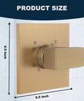 R10000 Series Shower Valve Trim Kit Replacement With Single Handle Shower Handle Set in champagne bronze, 6.5 inch size