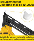 No Mar Tip Replacement For Brad Nailer Gun Rubber Tip To Keep Wood Scratch Free Fits BCN650D1 BCN662D1 DCN650B DCN650D1 DCN662B DCN662D1 Models Easy Install Durable Nailer Accessory For Pros On The Job, white rubber tip for DeWalt brad nailer