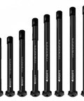 Beefed Up 1.0mm Thread Pitch Through Axles for Road and Mountain Bikes Front and Rear 12mm x 120mm Boost Aluminum Set