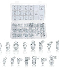Metric Grease Fittings Kit With Sizes 1 Quarter Inch And 1 Eighth Inch And M6 M8 M10 Zerk Assortment displayed in a case