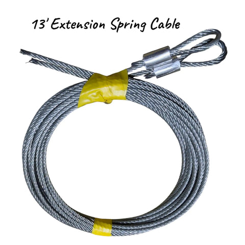 13' extension spring cable for Garage Door Extension Springs Cable And Pulley Kit For 7 To 8 Foot Doors, heavy-duty steel cable
