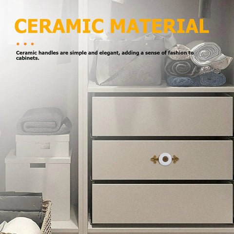 Dope Vintage Ceramic Cabinet Knobs With Antique Zinc Back Plate Retro Drawer Pulls For Kitchen Cabinets Drawers And Dressers Hardware Accessories Durable Easy To Install And Great For Farmhouse Style Kitchens And Dressers installed on a modern dresser.