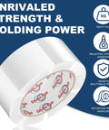 Heavy Duty Packing Tape 2 Inch By 60 Yards 3 Roll Pack With Dispenser Clear Transparent Parcel Tape Unrivaled Strength