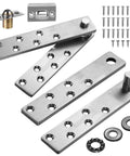 2 Pack Beefy Heavy Duty Pivot Hinges With Bearing Style Hidden Hardware For Murphy Bookshelf Doors Stainless Steel Smooth Quiet Rotation