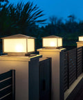 Heavy Duty Outdoor Post Lights With Hardwired E26 Socket And 3000K Warm White Bulbs For Porch Gate Columns on fence posts