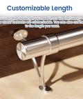 Durable Bar Foot Rail Kit With 13 Ft 2 In OD Tubing Brackets End Caps And Internal Connector in customizable length