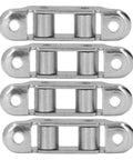 Low Noise Sliding Door Rollers And Window Pulley Set 4 Stainless Steel Double Drive Track Rollers For Cabinets Windows And Doors