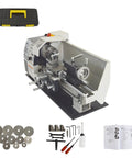 Jaryannix 7X12 Inch Mini Metal Benchtop Lathe With Variable Speed Control Digital Display 600W Brushless Motor and tools.