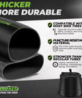 Beefed Up 16x4.0 Fat Bike Inner Tubes with Schrader Valve for e-bikes and fat bikes, emphasizing thick durable construction.