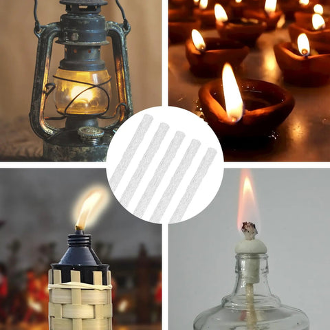 5 Pack Replacement Wicks For Tiki Torches And Oil Lamps Built To Last Premium Long Life Fiberglass Torch Wicks For Durable Burns Bottle Oil Lamp Wicks 25cm 9.85in Outdoors images with lit lamps and torches