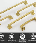 40 Pack Matte Gold Cabinet Handles Set Seven And A Half Inch Hole Center Drawer Pulls Sleek Modern Bar Style For Kitchen Bathroom Bedroom Zinc Alloy Durable displayed with durability icons.
