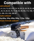 12 Pack Marine Propeller Cotter Pins Stainless Steel 304 Durable Replacement For Suzuki Outboard Motors and Evinrude Johnson Yamaha Boats Replaces 09204-03001 image showing inflatable boat with outboard motor