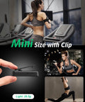 Bluetooth 5.2 MP3 Player With HiFi Sound, Pocket Sized For Gym, Sports Clip shown in gym settings, mini and lightweight design