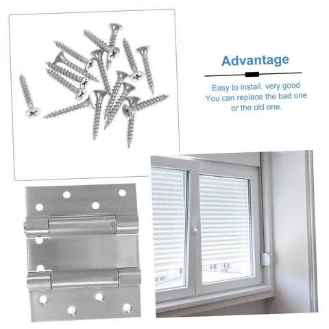 heavy duty spring-loaded door hinges with screws for easy installation