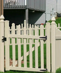White picket fence with gate using 20 Pack 4 Inch Black T Strap Hinges Bulk Heavy Duty Iron Barn Door Hinges With Screws.