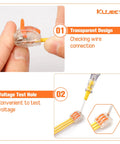 Kickstart Your Electrical Projects With This Awesome 60 Pc Wire Connector Kit That Splices Up To 5 Conductors Fast Using Push In Lever Nuts For Easy Diy Wiring Repairs And Solid Connections Anywhere. Clear orange lever wire connector, 60 pc kit, with test hole
