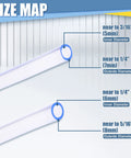 Foam cannon tubes, 9-inch white with blue O-rings; 2-piece set with stainless steel filter balls for most foam lances.