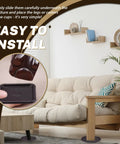 Heavy Duty 8 Pack 3 Inch Square Furniture Sliders With Carpet Base, Reusable Floor Protectors under sofa legs