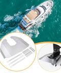 Boat Cavitation Plate Hydrofoil Stabilizer For A Smooth Ride And Steady Takeoffs Stainless Steel Skid Plate With Slotted Mounting For Outboard Motors Protects Prop And Boosts Handling And Planning displayed with mounting accessories