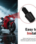 Two Pack Dope Aluminum Motorcycle Handlebar End Caps Seven Eighths Inch Bar End Plugs Wear Resistant Protective Plugs Universal Fit for Most Motorcycles Scooters and Dirt Bikes Black, black aluminum bar end plug on motorcycle