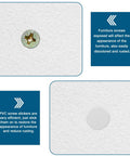 Comparison of uncovered screw versus covered with 280 White Self-Adhesive Screw Hole Stickers Two Sheets 12mm Round PVC Caps