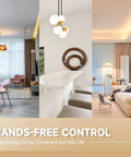 Stylish home interiors showcasing 4 Pack In Wall PIR Motion Sensor Light Switch For Hands Free Lighting, modern decor