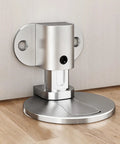 Heavy Duty Stainless Steel Door Stopper Floor Mount With Nails Or Sticker Grip, silver finish, securely holds doors.