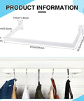 Set Of 4 U Shaped Slatwall Hang Rails 12 By 24 Inch White Rectangular Tubing Metal Wall Hangers For Retail Displays