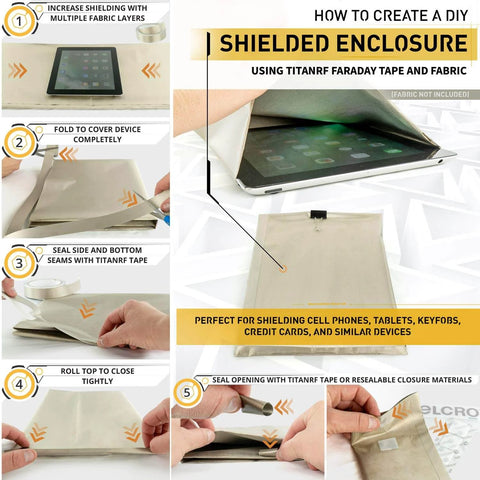DIY guide using Faraday Shield Tape 2.5 Inch Wide By 10 Feet Long Heavy Duty Conductive Adhesive Tape for creating RF shielded enclosures