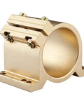 Heavy Duty CNC Router Spindle Clamp Bracket 65Mm 80Mm Frame Offering Straight Up 50Mm 63Mm Dual Hole Layout close-up view features secure mounting hardware.